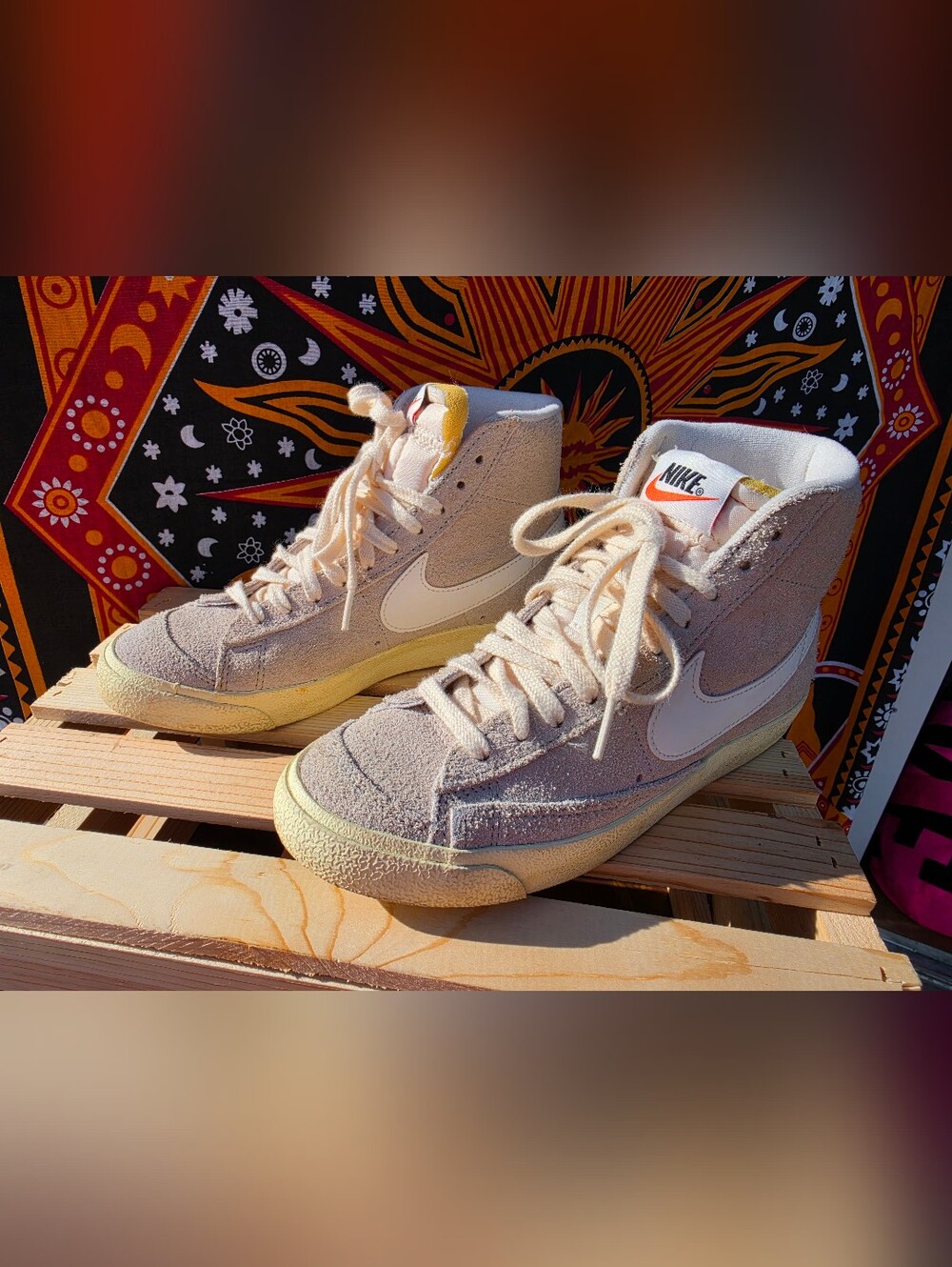 Nike Blazer Mid ’77 Vintage Women’s 8 Light Bone Alabaster Suede High Tops